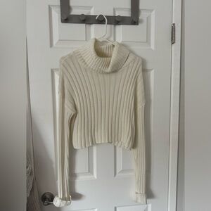 Cropped Turtle Neck Sweater
